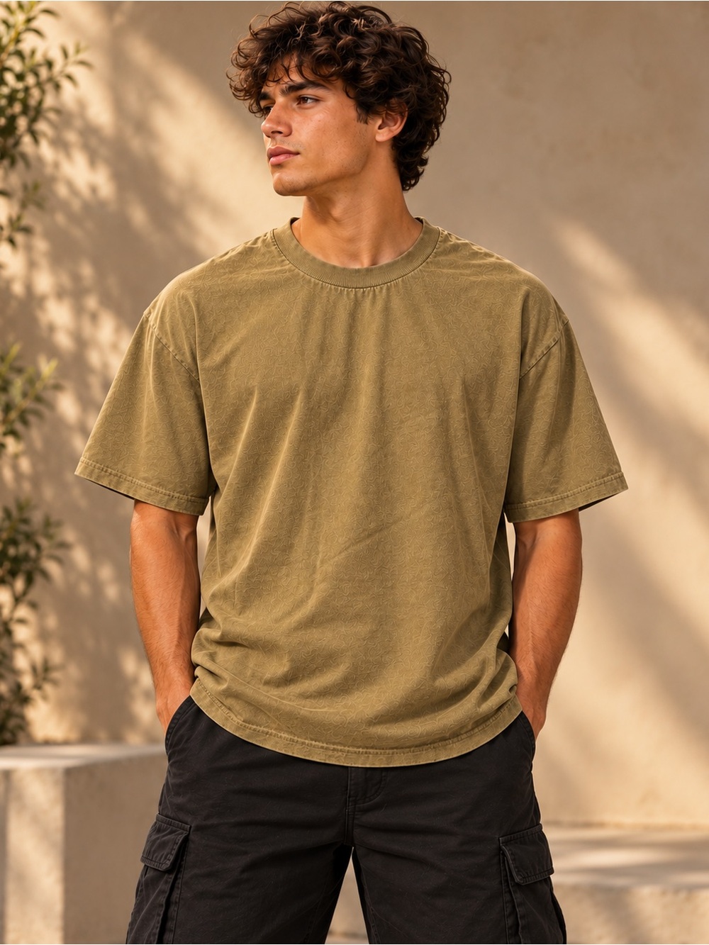 Pro Club Heavyweight T-Shirt Men’s XL Tan Khaki Short Sleeve USA Made